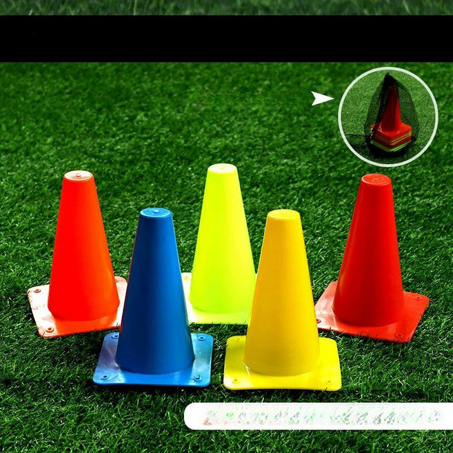 축구 훈련 소프트 로프 사다리 민첩성 체력 운동 장비, 1개, 15cm 통 10개