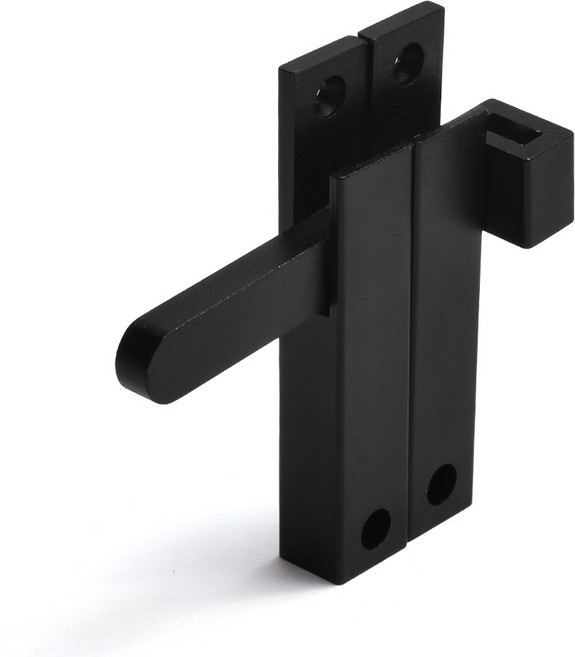 두일 회전빗장 블랙색상 빗장걸이 이중 안전고리 장금장치 방범 보안 창문 도어, 블랙, 1개