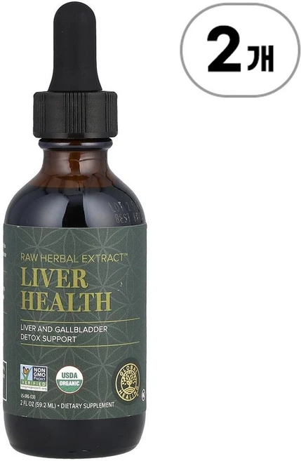 글로벌 힐링 로우 허벌 추출물 리버 헬스 Global Healing Raw Herbal Extract Liver Health 59.2ml, 2개 - 쿠팡