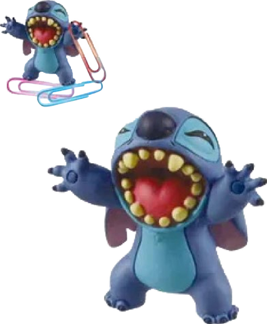 【M.M小舖】『現貨』 T-ARTS 轉蛋 史迪奇桌上辦公小物公仔 迪士尼 全5款, 1個, E款/張大嘴款