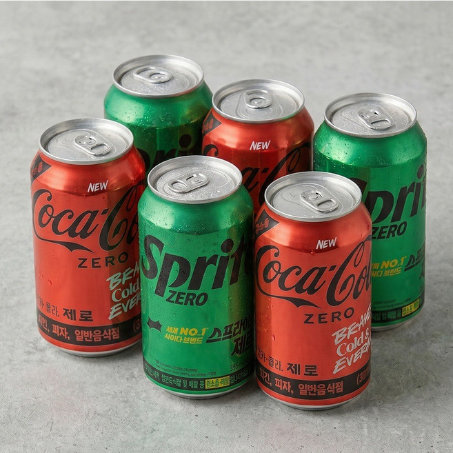 스프라이트 제로 24캔+코카콜라 제로 24캔 355ml 총 48캔 업소용