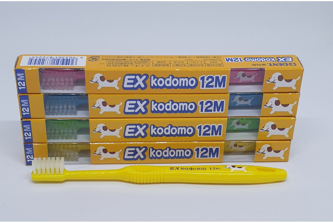 라이온 코도모칫솔 12M(5-9세) LION EX KODOMO 12M 어린이칫솔, 혼합색상, 1개