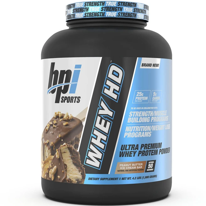 비피아이스포츠 웨이 HD 울트라 프리미엄 프로틴 파우더 피넛 버터 아이스 크림 바, 1900g, 1개 - 쿠팡