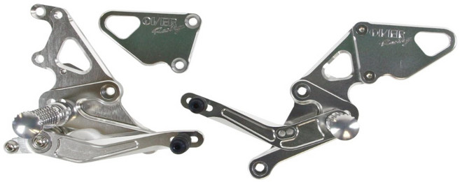 【Gear Base 吉兒基地】 Over Racing MT07 17-20年, 腳踏後移—銀色, 銀色
