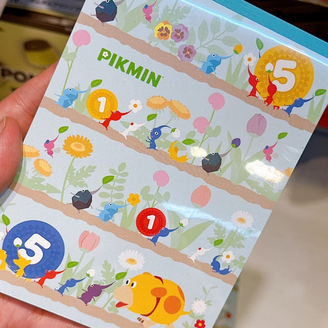 Pikmin 皮克敏便條本 日本正版 任天堂 文具, 1個, 藍色大本-約10.5X14.5cm