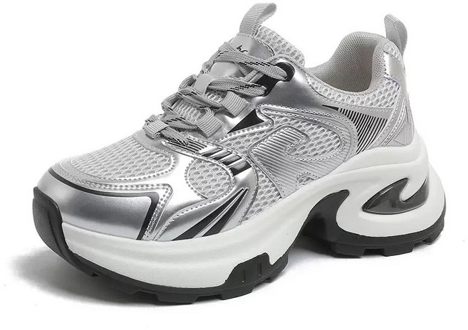 여성 키높이 운동화 7cm 여자 어글리슈즈 캐주얼 스니커즈 메쉬 통기성 신발