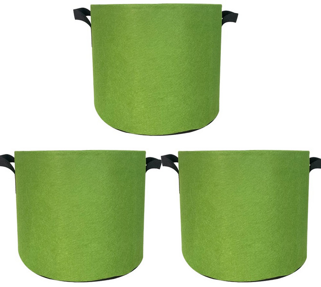 파파가든 부직포화분 4L (직경 18cm x 높이 15cm), 3개, 그린