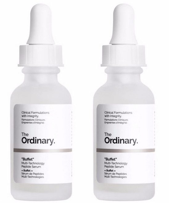 The Ordinary Buffet 多重技術胜肽精華 改善細紋皺紋 保濕提亮 緊緻肌膚, 2個, 30ml