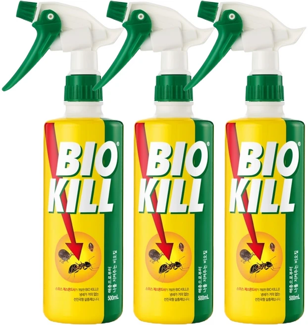 분무식 벌레퇴치 스프레이형 묶음할인, 1개입, 3세트, 500ml - 쿠팡