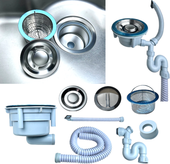 싱크나라 엔지클린 스텐 싱크대 대형 배수구 세트 교체 악취차단 배수통 교체, 1개, 1. 고니 OF