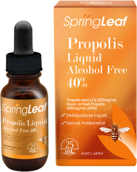 SpringLeaf 綠芙特級蜂膠滴液40% 無酒精配方, 25mL, 1瓶