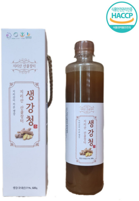 지리산 산골장터 생강청 생강진액차 생강진액, 1개, 600g