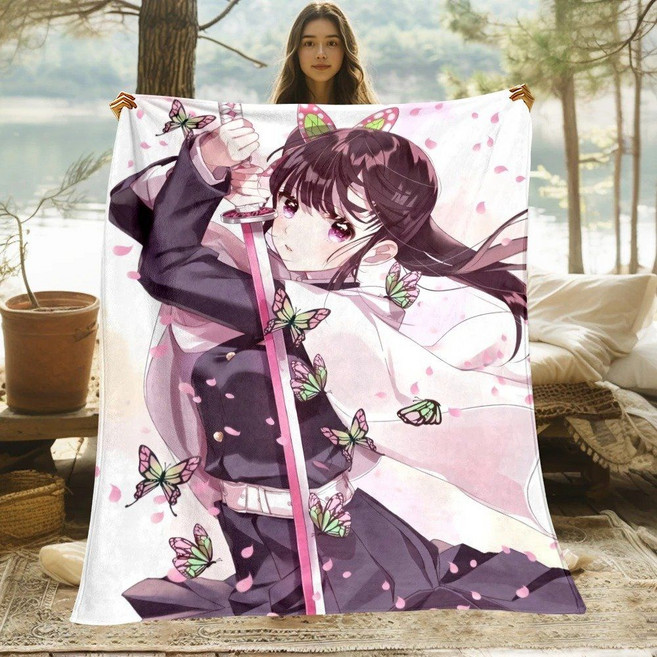 귀멸의 칼날 담요 애니메이션 굿즈 캐릭터담요 이불 차박 대형 무릎담요 러그