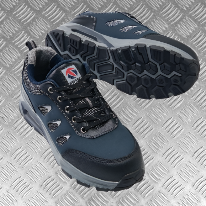 티뷰크 TB-430R 4인치 네이비 액션누벅 경량 안전화 에어백 쿠션 PU고무 이중창