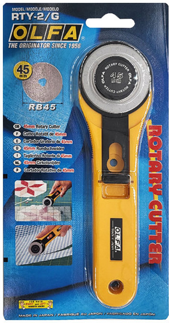 올파 로타리 커터칼 45mm 회전 원형칼 재단용 RTY-2G 원형커터 공예용칼, 1개