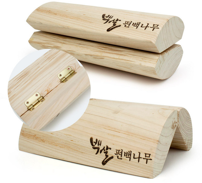 비손 목침 편백나무베개 편백나무경침 휴대용, 1개, 상세페이지 참조