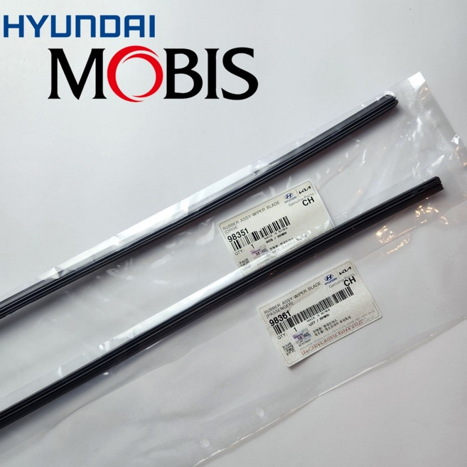 K3 올뉴K3 더뉴K3 와이퍼 리필고무 모비스 순정 350mm, 조수석 400mm(폭6mm), 18년 1월이후