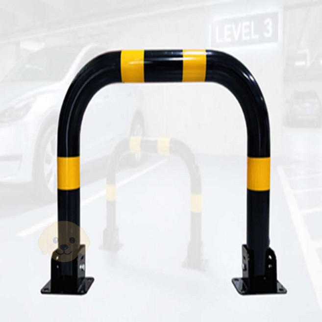 철재 주차금지-U형(접이식) 진입금지 주차금지 주차봉 차단봉, 60ΦxH450xL600 콘크리트용