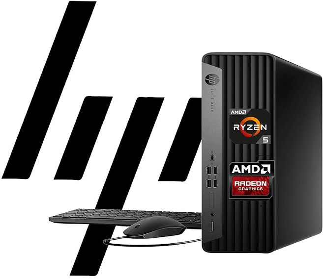 HP Elite 805 G9 SFF 비즈니스 데스크톱 컴퓨터 AMD Ryzen 5 8500G 16GB DDR5 1TB PCIe SSD 라데온 740M 그래픽 듀얼 4K, 1GB, 1GB