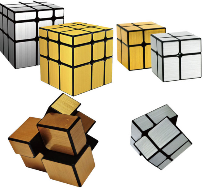미러큐브 3X3 2x2 로보큐브 골드 실버, 2X2로보큐브골드(M)