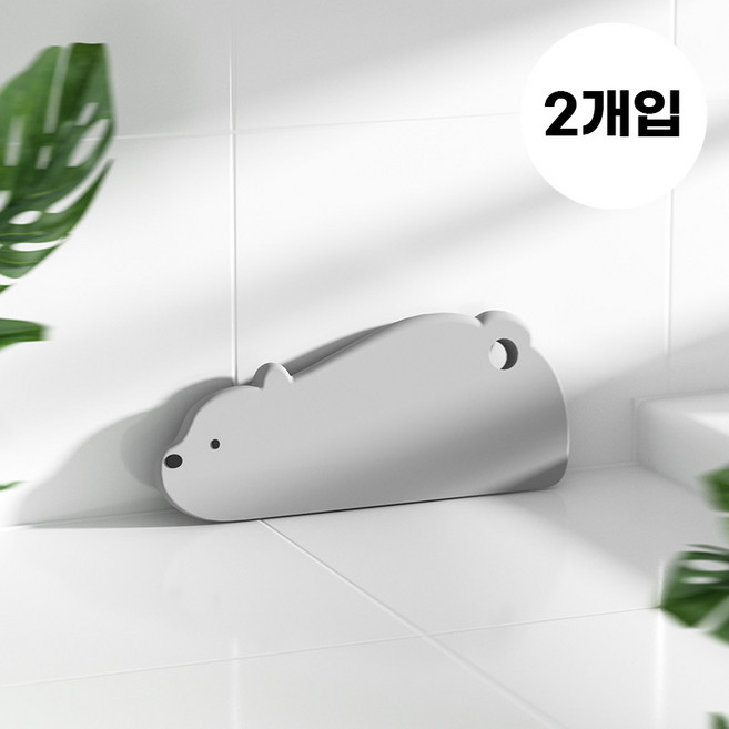 요라나 욕실스퀴지 물기제거기 스퀴즈 화장실물기제거, 그레이, 2개