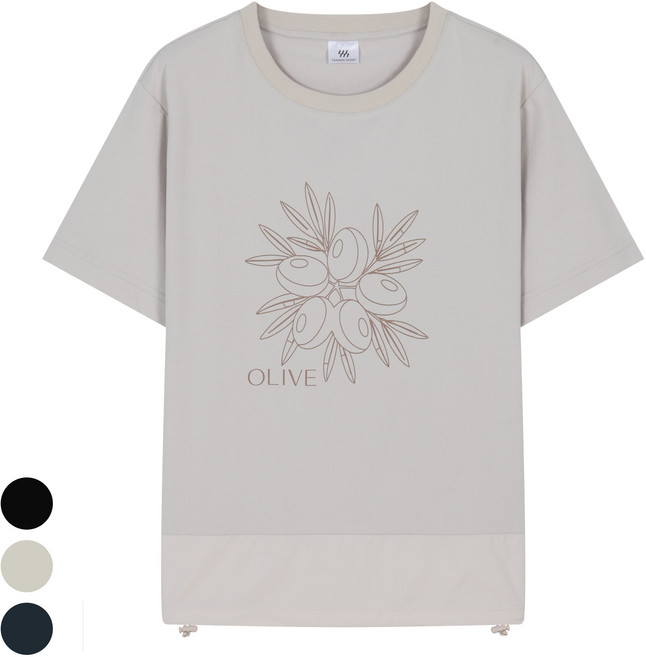 [신상]쌈지스포츠 여성 반팔티 루즈핏 체형커버 봄 여름 데일리 반팔티셔츠