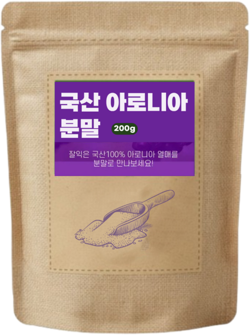 국산 아로니아 가루 100 % 국내산 분말, 1개, 200g