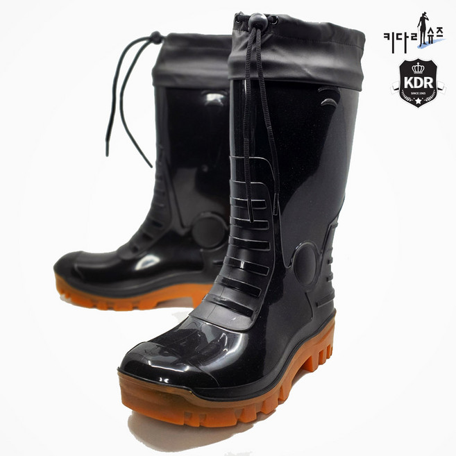 키다리슈즈 카프 털장화 방한 국산 맨인블랙 남성용 빅사이즈 290 300 KDRNB02E, 블랙