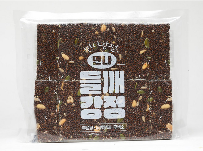 만나강정 9종 깨견과 강정 벌크 무설탕 무물엿 검정깨 참깨 들깨 건강 강정, 1개, 200g