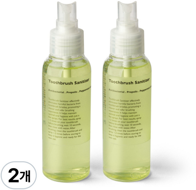 레이지소사이어티 칫솔 클리너 스프레이, 2개, 100ml