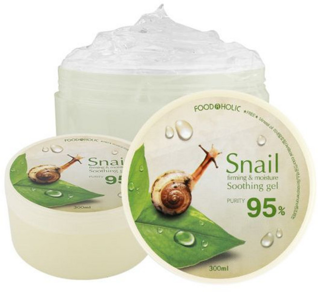 (2개)푸드어홀릭 스네일 수딩젤 300ml /달팽이뮤신 수딩겔 보습 탄력크림