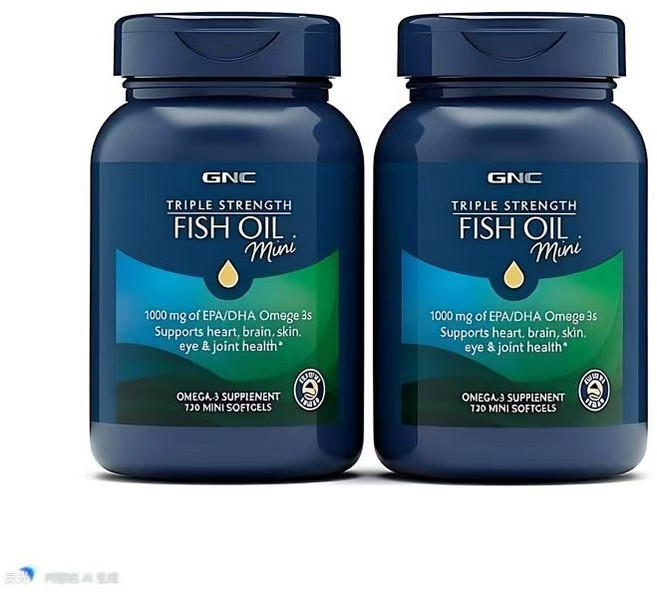 GNC Triple Strength Fish Oil Mini 240 Softgels 피쉬오일 미니, 120정, 2개