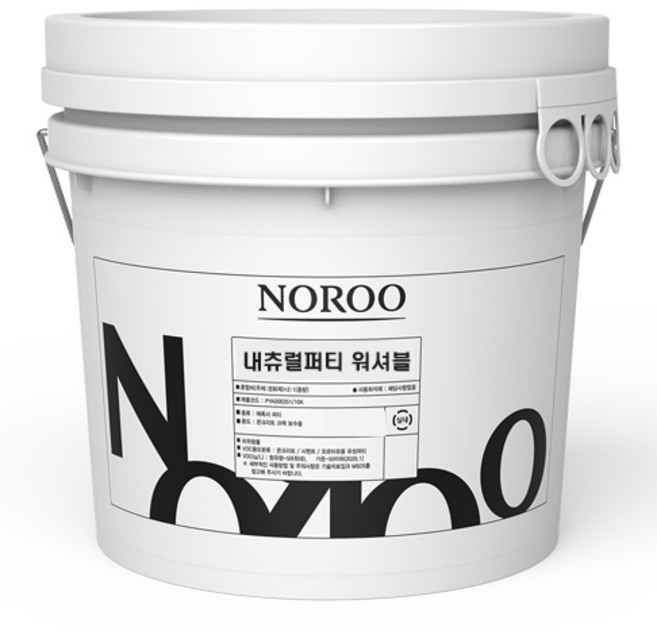 노루페인트 내츄럴퍼티 워셔블 5KG 베란다전용퍼티 세탁실 보일러실전용퍼티 준외부전용퍼티, 1개