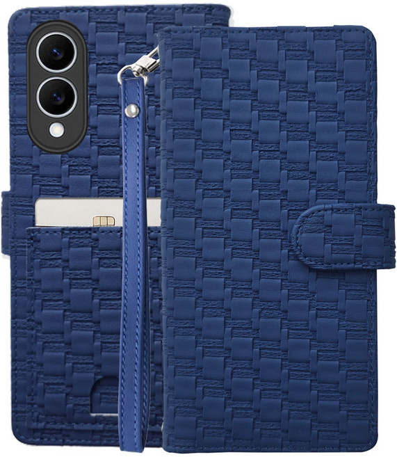 갤럭시S25 엣지 S937 - 신코 3D입체 패턴 지폐2칸+카드5장 지갑형 케이스 + 손목스트랩