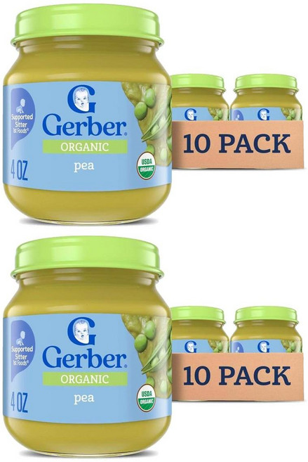 Gerber 거버 오가닉 1단계 퓨레 완두콩 113g