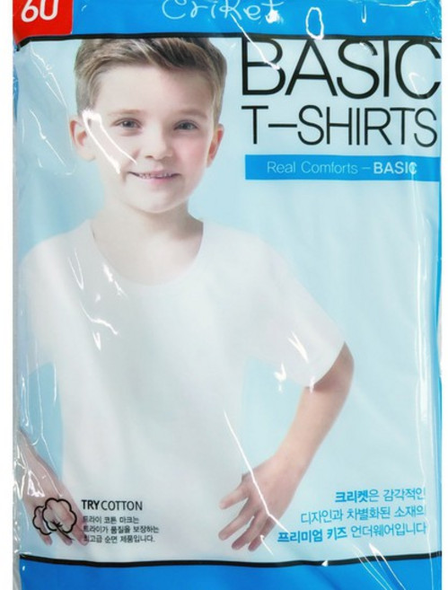 트라이 TRY 남아 반팔런닝 5개 흰색티/유아이너웨어/어린이속옷