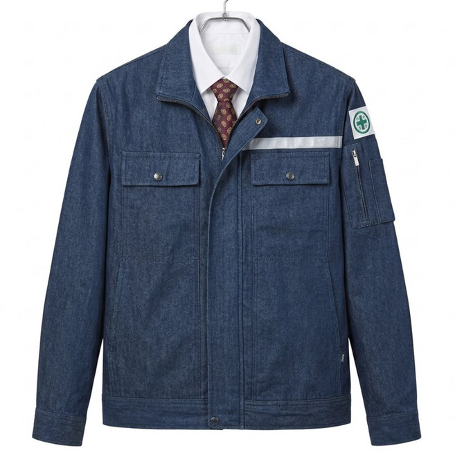 파브코리아 봄 여름 청작업복 작업복점퍼 용접복 근무복