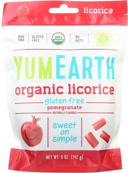야미 어스 감초 석류 프리 5oz (12개 팩) Yummy Earth Licorice Pomegranate Gluten Free 5 Ounce, 1개