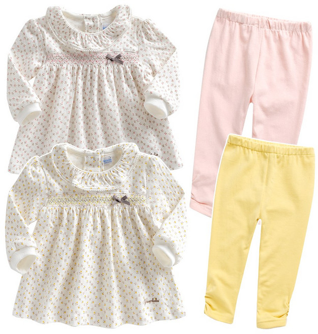 그린베베 국내생산 봄가을용 여아 퓨어로즈 원피스 2종세트