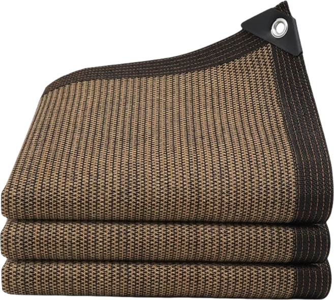 아웃도어 캠핑 햇빛차광막 튼튼한 UV 햇빛 차광막 옥상햇빛차광막, 갈색