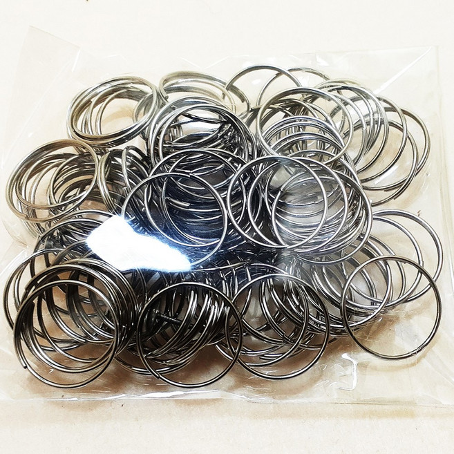 이중 더블 코일 키링 고리 오링/지름20mm/100개입, 1개