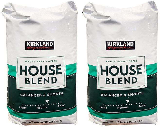 커클랜드 시그니춰 하우스 브렌드 원두커피 1.13kg x 2, 2개, 홀빈(분쇄안함)