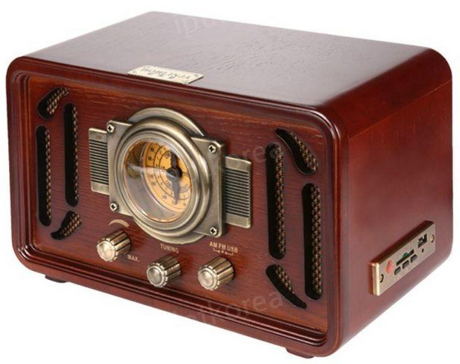 빈티지 진공관 라디오 블루투스 레트로 엔틱 주파수, 로즈우드 컬러, 상세페이지 참고