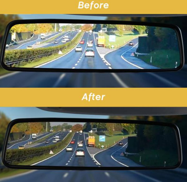 백미러케이스 차량 인테리어 백미러 눈부심 방지 필름 방수 필름 후면보기 안티 스크래치 나노 보호 스티커, 02 55mmx250mm, 1개