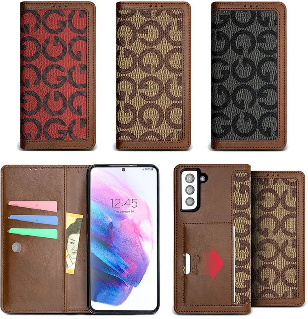 아모하 갤럭시 A17 SM-A175N 전용 바런 G패턴 플립 지갑 월렛 뽁뽁이 다이어리 핸드폰 케이스