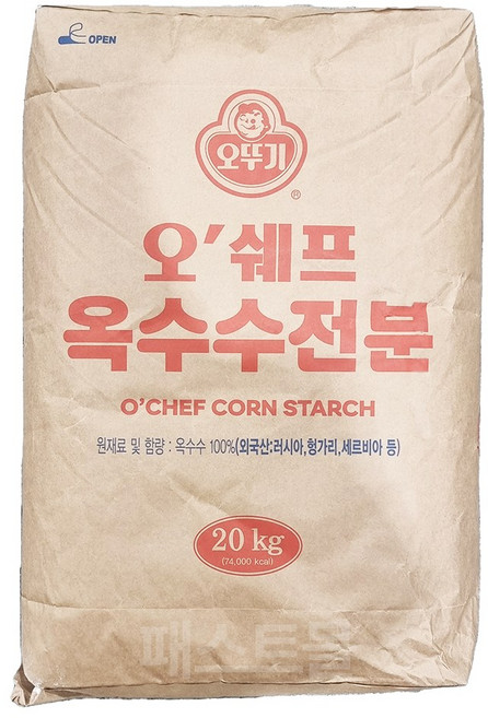 오뚜기 오쉐프 옥수수전분, 오뚜기 오쉐프 옥수수전분 20kg, 20kg, 1개