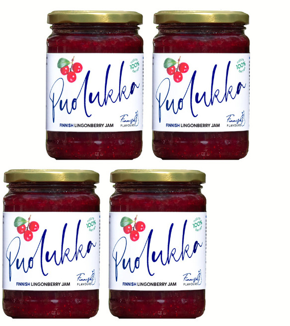 핀란드 Puolukka 링곤베리잼 400g x 4개 Finnish lingonberry jam