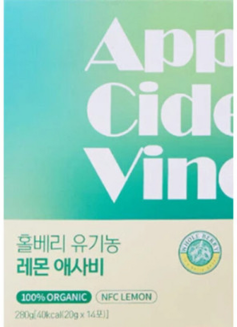 홀베리 유기농 레몬 애사비 14포 IN, 20g, 1박스