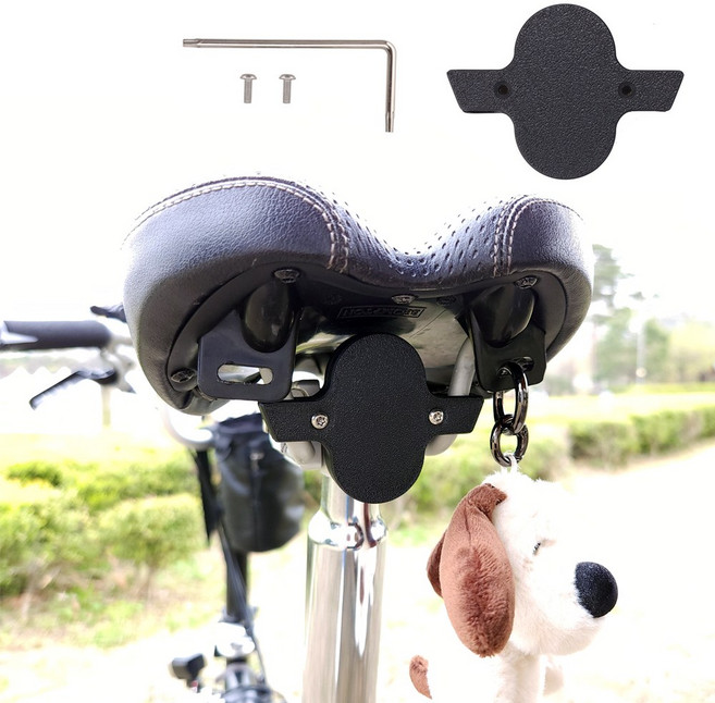 브롬톤 전용 삼성 스마트태그2 히든 마운트 안장 레일 완벽 숨김 도난방지 케이스, 블랙, 1개