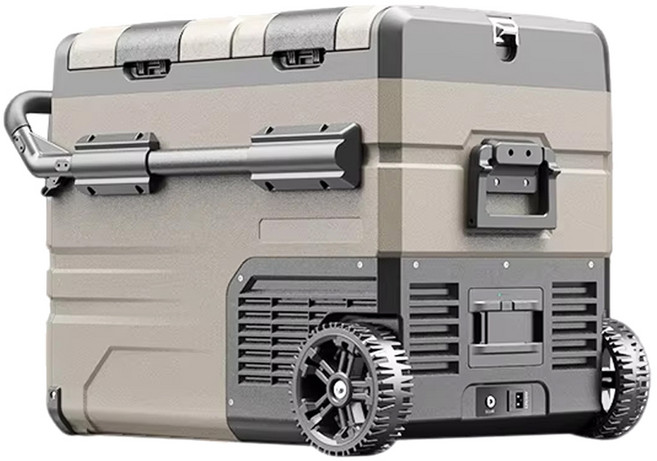 알피쿨 TAW 시리즈 다용도 더블 도어 차량용 냉장고 휠 버전, 블랙 + 브라운, 45L